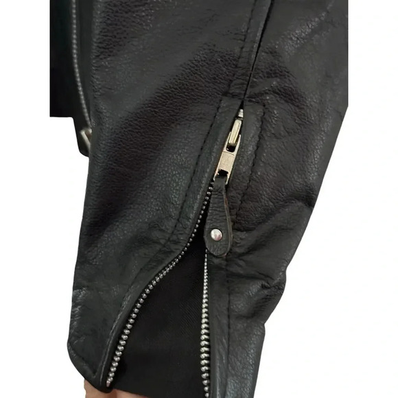 First Classics Italian Leather Gear Leather Motorcycle Jacket Size L - Picture 14 of 16